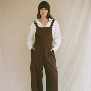 Brand new BAHHGOOSE brown overalls M/L